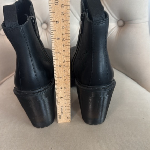 Dr. Martens Black Leather Magdalena Heeled Boots with Chunky Sole - Picture 7 of 11
